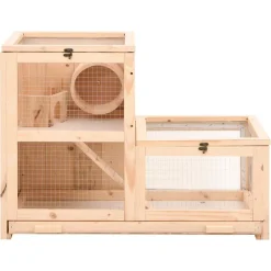 vidaXL Hamsterkooi 81x40x60 cm massief vurenhout