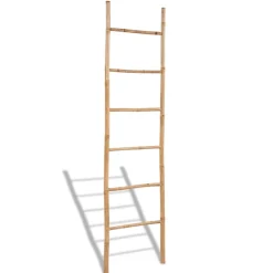 vidaXL Handdoekenladder met 6 sporten bamboe