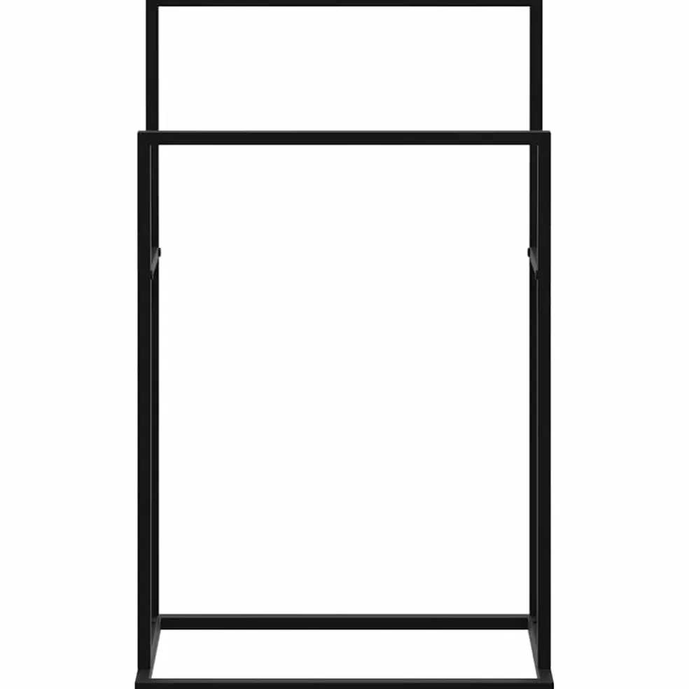 vidaXL Handdoekenrek vrijstaand 48x24x78,5 cm ijzer zwart