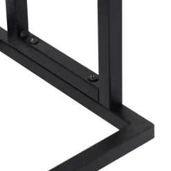 vidaXL Handdoekenrek vrijstaand 48x24x78,5 cm ijzer zwart