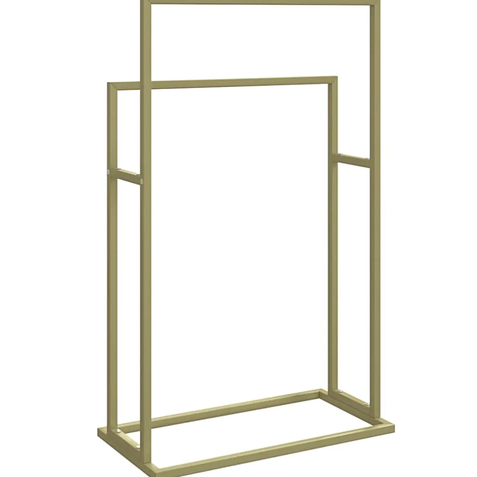 vidaXL Handdoekenrek vrijstaand 48x24x78,5 cm ijzer goudkleurig