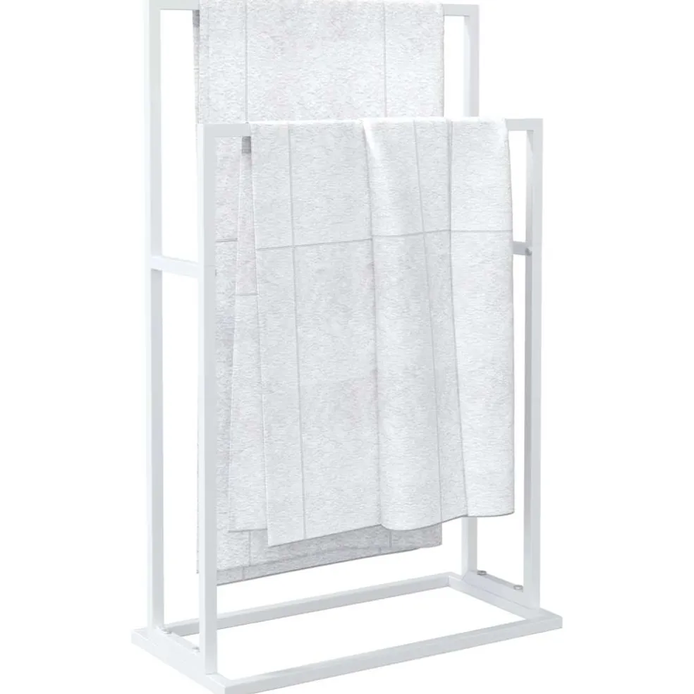vidaXL Handdoekenrek vrijstaand 48x24x78,5 cm ijzer wit