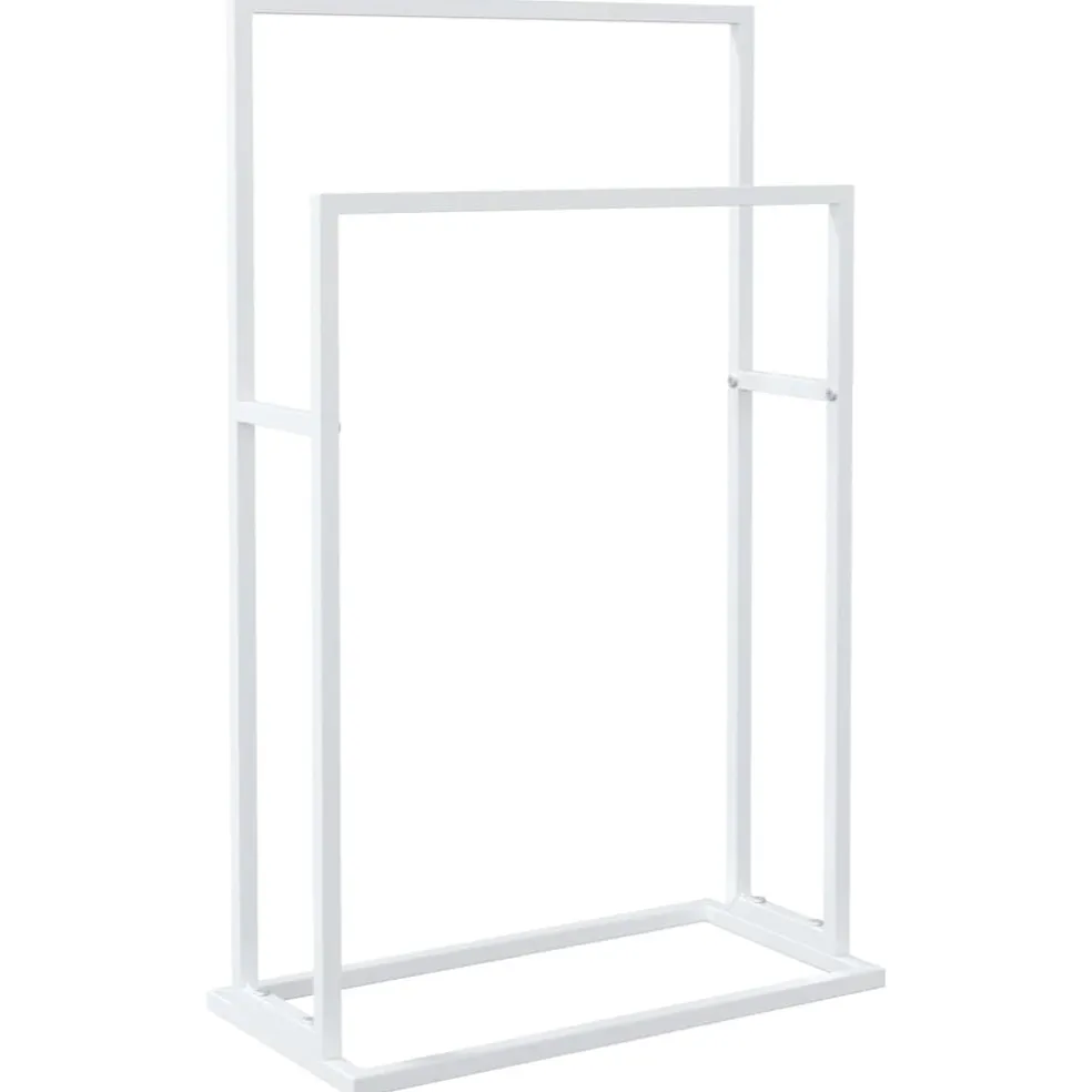 vidaXL Handdoekenrek vrijstaand 48x24x78,5 cm ijzer wit