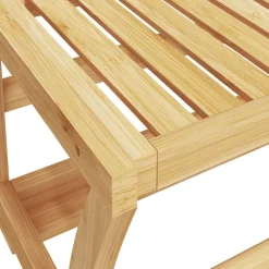 vidaXL Handdoekenrek wandgemonteerd 60x25x20 cm bamboe