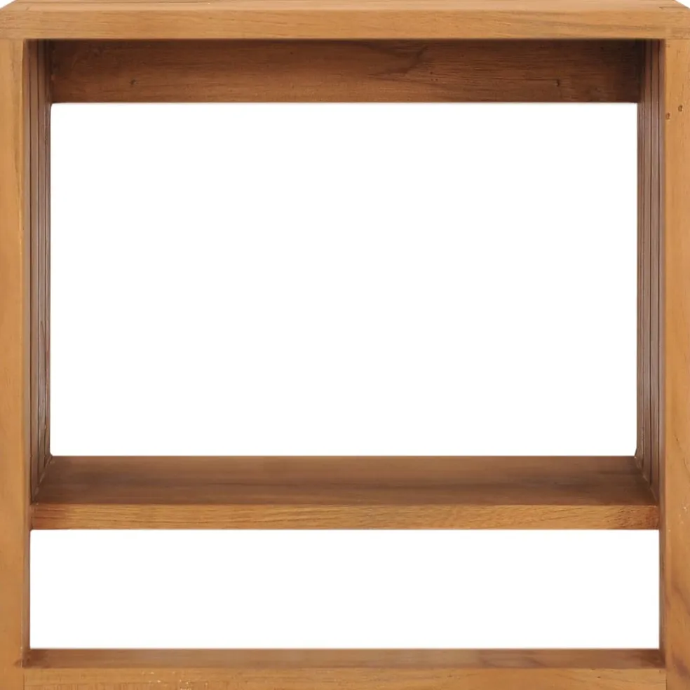 vidaXL Handdoekenrek wandmontage 35x20x35 cm massief teakhout