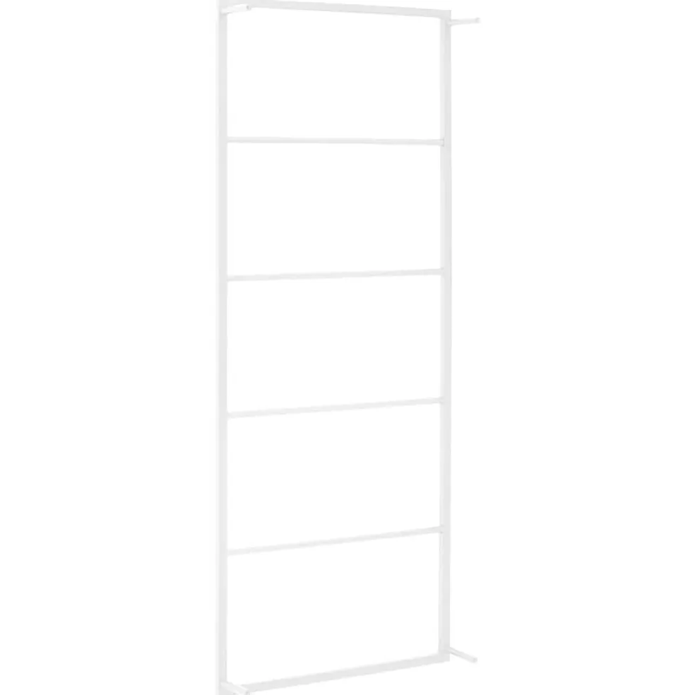 vidaXL Handdoekenrek Wit 45x10x115 cm Staal