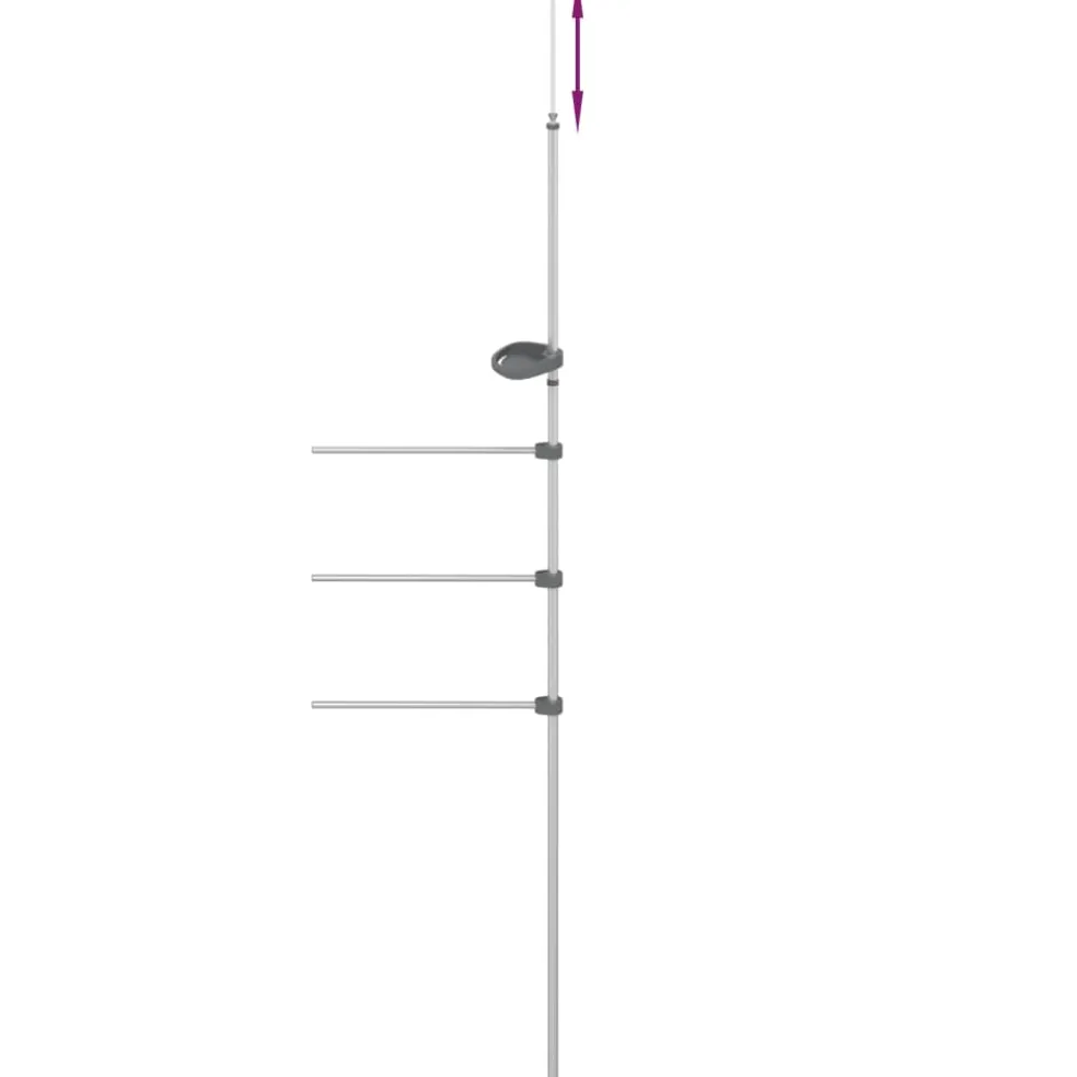 vidaXL Handdoekenrek 47x280 cm aluminium