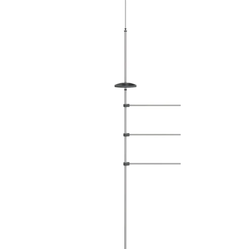vidaXL Handdoekenrek 47x280 cm aluminium
