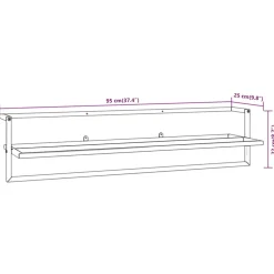 vidaXL Handdoekenrek 95x25x22 cm ijzer zwart