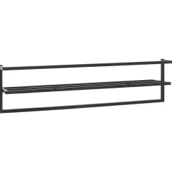 vidaXL Handdoekenrek 95x25x22 cm ijzer zwart
