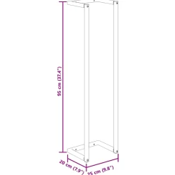 vidaXL Handdoekenrek 25x20x95 cm ijzer zwart