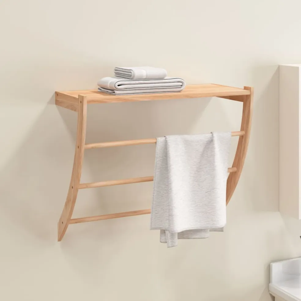 vidaXL Handdoekenrek 60x25,5x49 cm massief walnotenhout