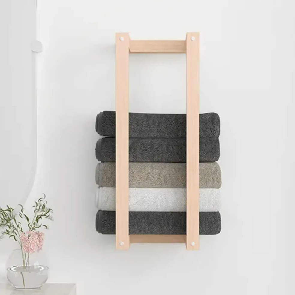 vidaXL Handdoekenrek 23x18x60 cm massief grenenhout