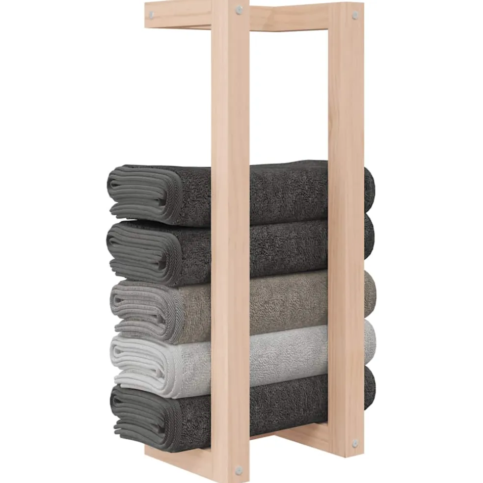 vidaXL Handdoekenrek 23x18x60 cm massief grenenhout