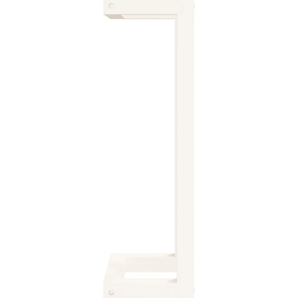 vidaXL Handdoekenrek 23x18x60 cm massief grenenhout wit