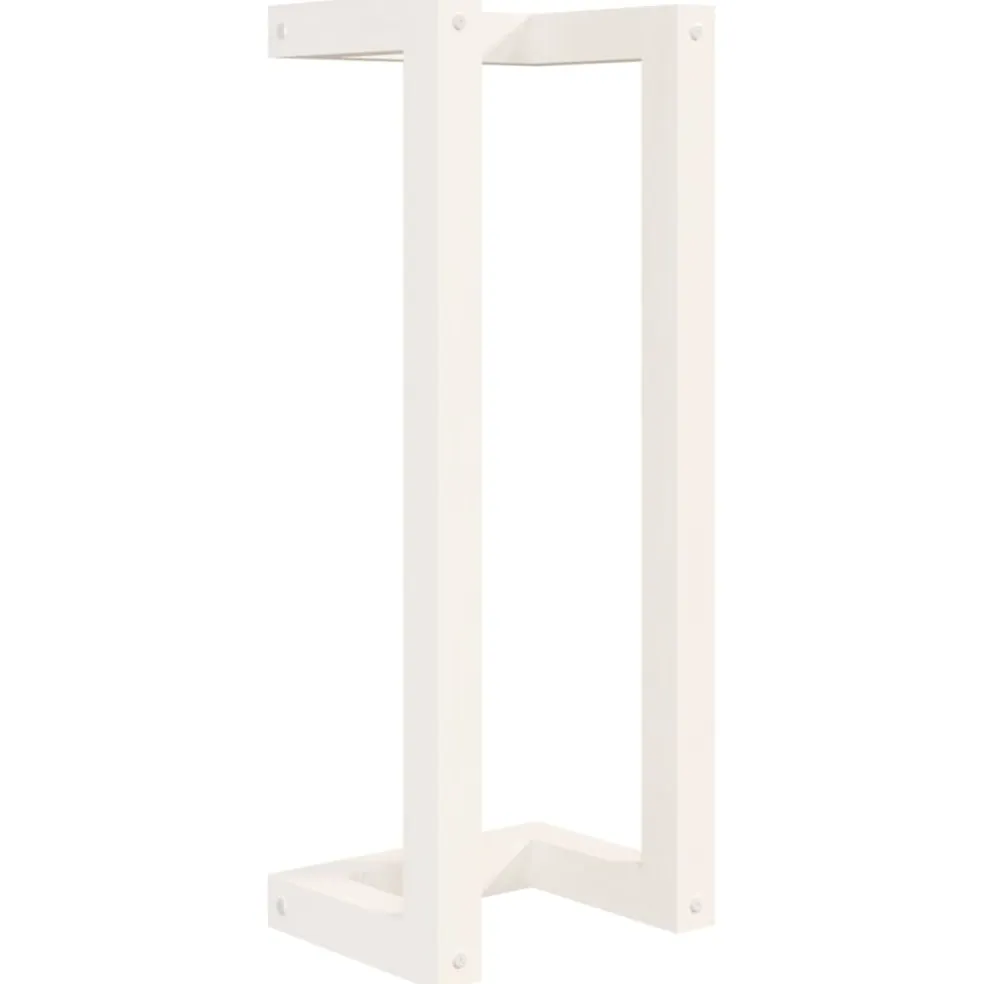 vidaXL Handdoekenrek 23x18x60 cm massief grenenhout wit