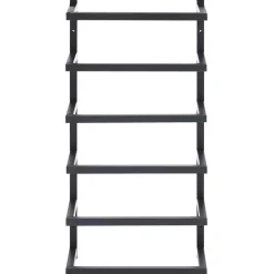 vidaXL Handdoekenrek 24x12x48 cm staal zwart