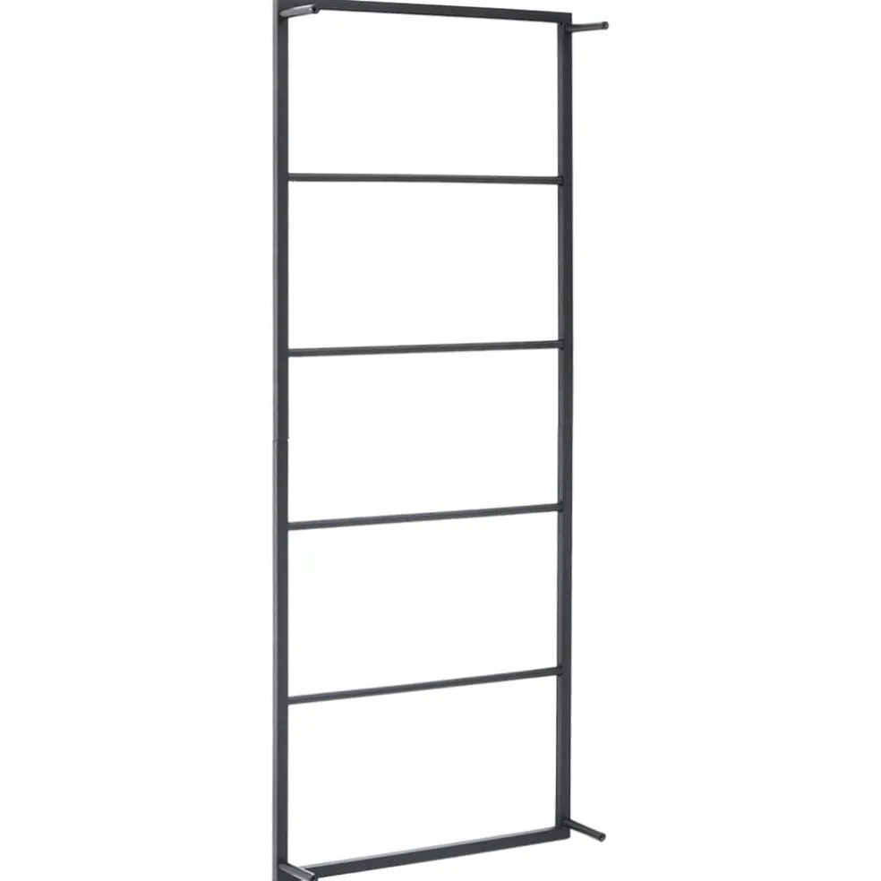vidaXL Handdoekenrek 45x10x115 cm staal zwart