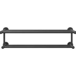 vidaXL Handdoekrek Zwart 61 x 23 x 17 cm Roestvrij staal