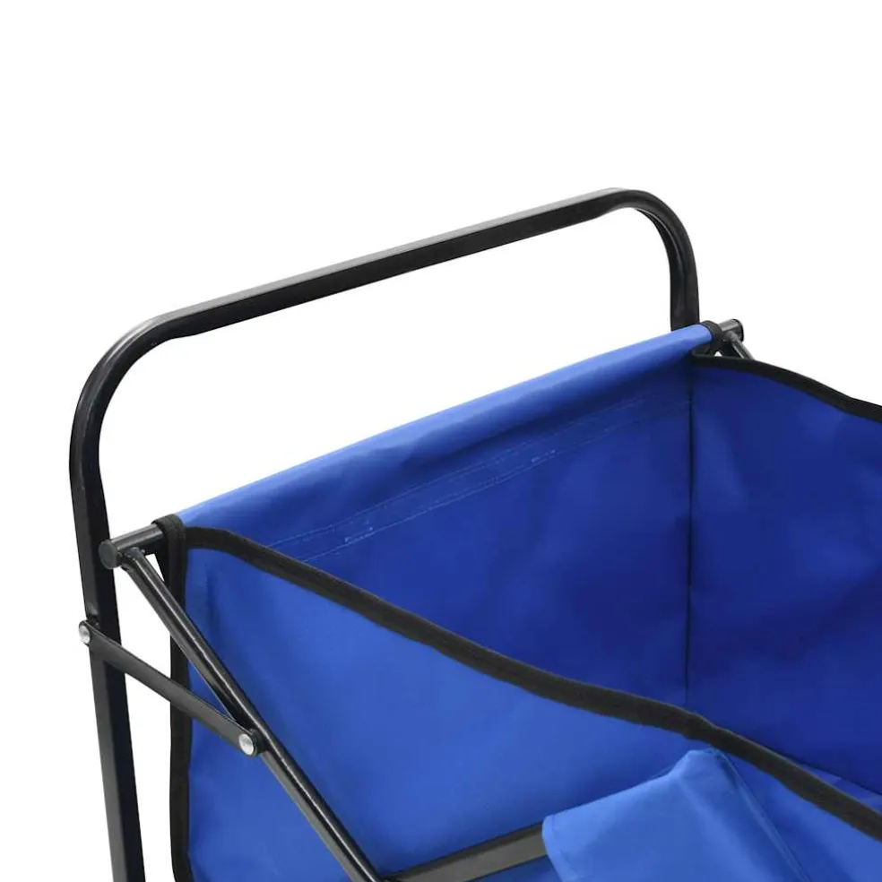 vidaXL Handkar inklapbaar staal blauw