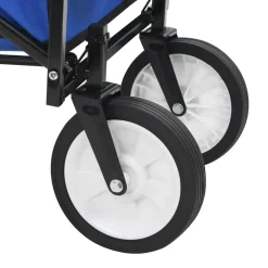 vidaXL Handkar inklapbaar staal blauw