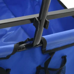 vidaXL Handkar inklapbaar staal blauw