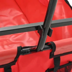 vidaXL Handkar inklapbaar staal rood