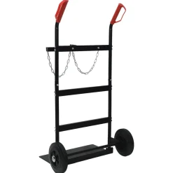 vidaXL Handtrolley Zwart en Rood 63 x 43,5 x 110 cm Staal