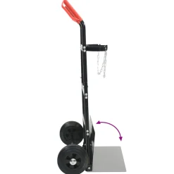 vidaXL Handtrolley Zwart en Rood 63 x 43,5 x 110 cm Staal