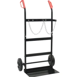 vidaXL Handtrolley Zwart en Rood 63 x 43,5 x 110 cm Staal