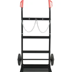 vidaXL Handtrolley Zwart en Rood 63 x 43,5 x 110 cm Staal