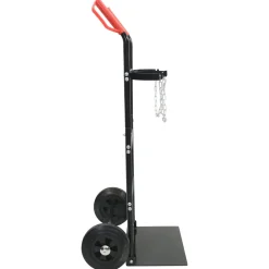 vidaXL Handtrolley Zwart en Rood 63 x 43,5 x 110 cm Staal