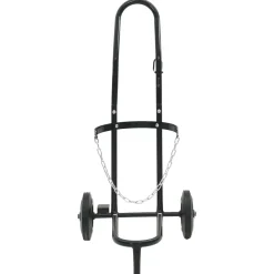 vidaXL Handtrolley Zwart en Rood 49 x 49 x 101 cm Staal