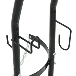 vidaXL Handtrolley Zwart en Rood 49 x 49 x 101 cm Staal