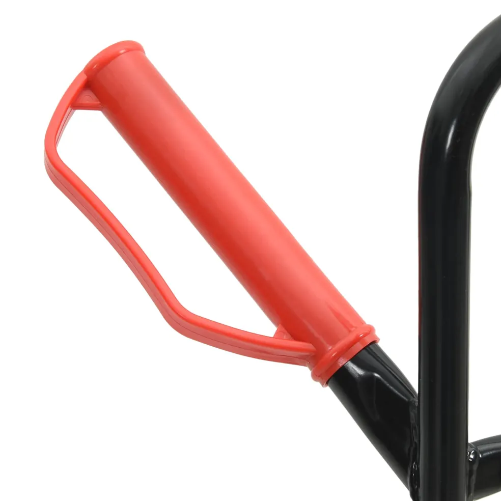 vidaXL Handtrolley Zwart en Rood 64,5 x 49,5 x 114 cm Staal