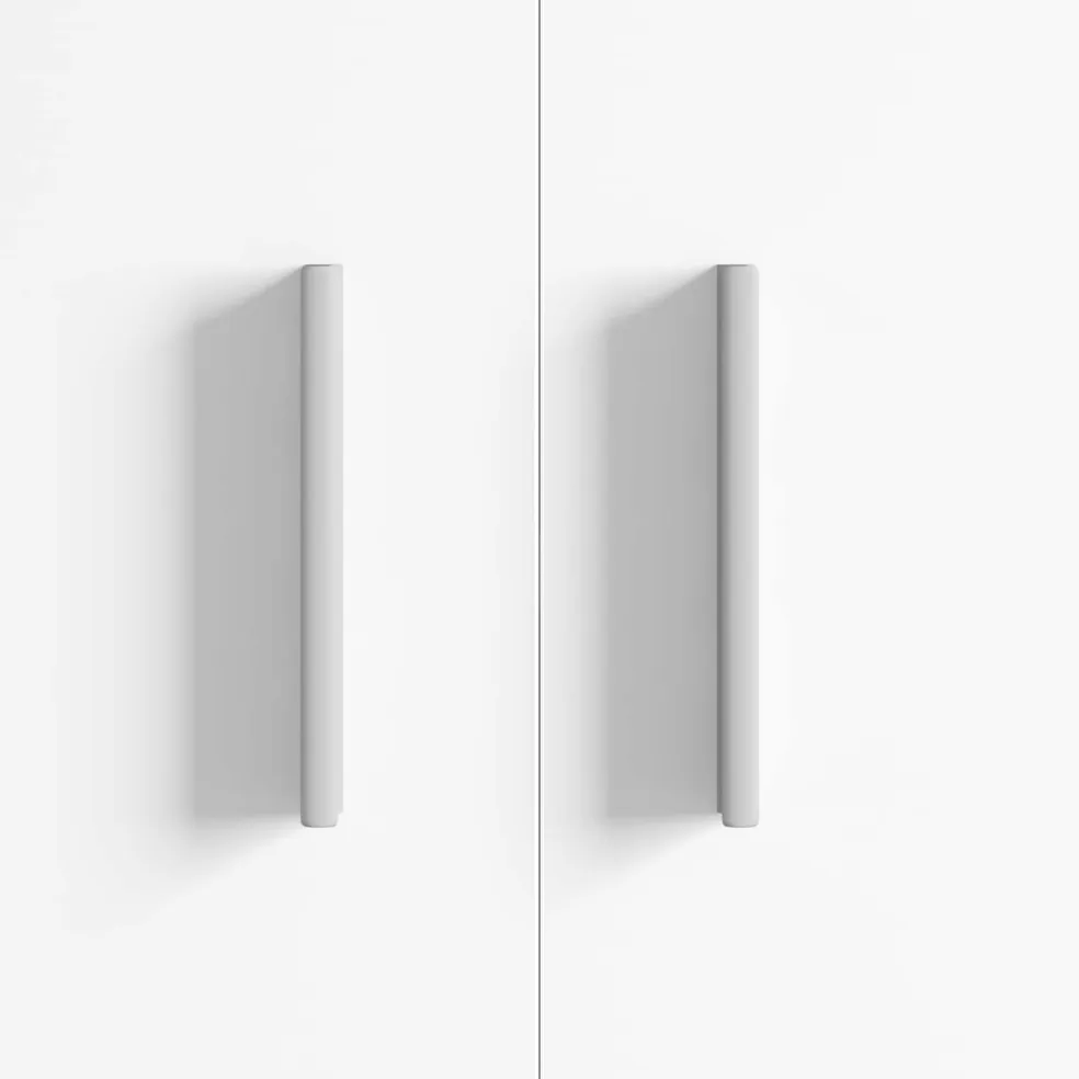 vidaXL Handvat Effen 2 st Zilver 105.7 x 7.4 x 15.5 mm Aluminium