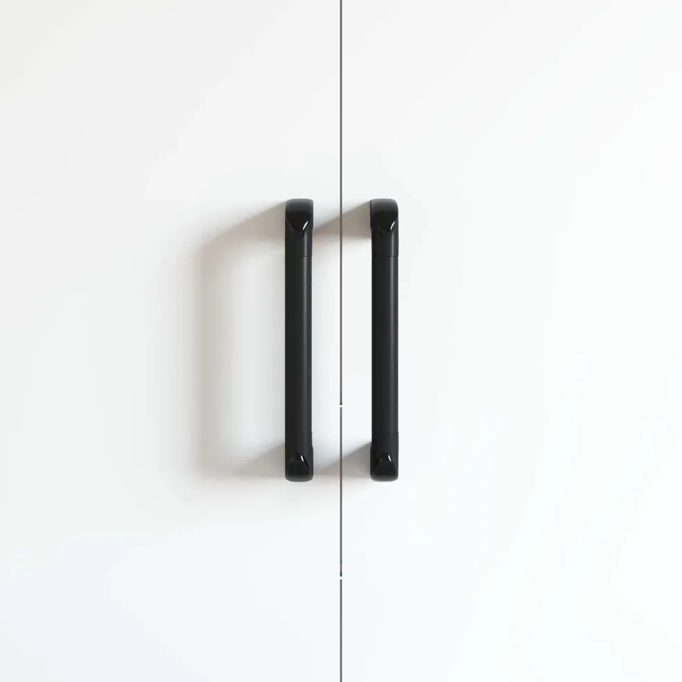vidaXL Handvat Effen 2 st Zwart 380 x 34 x 85 mm Aluminium en PP