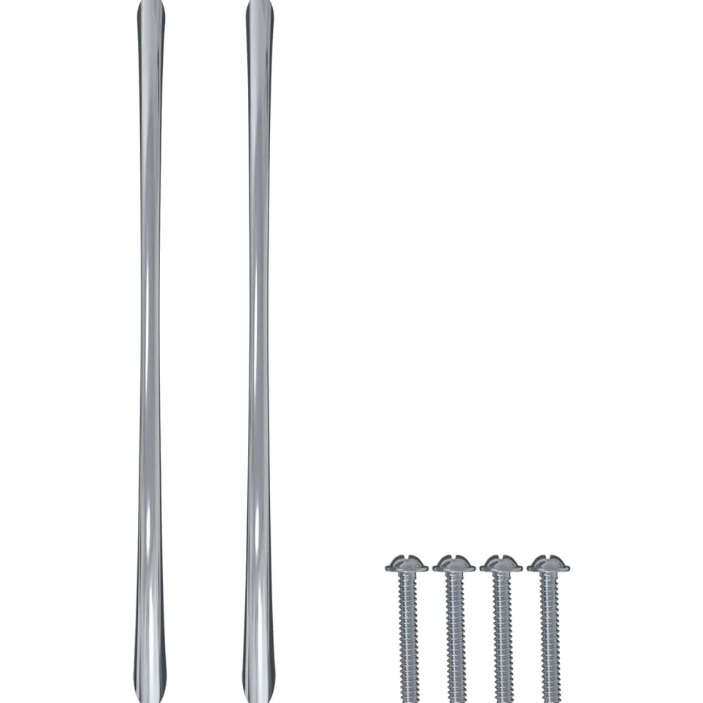 vidaXL Handvat 2 st Zilver 107 x 3.6 x 23 mm Roestvrij staal