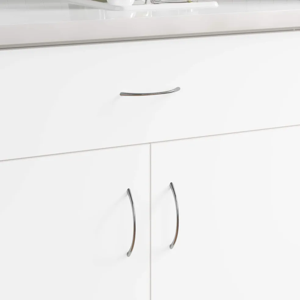 vidaXL Handvat 2 st Zilver 107 x 3.6 x 23 mm Roestvrij staal