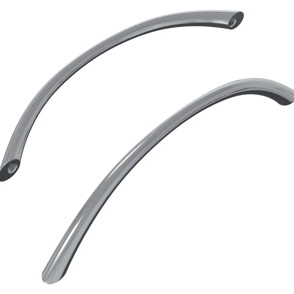 vidaXL Handvat 2 st Zilver 107 x 3.6 x 23 mm Roestvrij staal