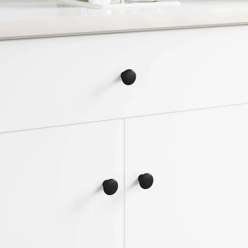 vidaXL Handvat 2 st Zwart Ø30 mm Aluminium