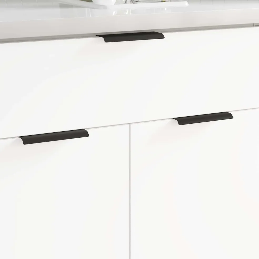 vidaXL Handvat 725 st Zwart 120 x 39.6 x 17 mm Aluminium