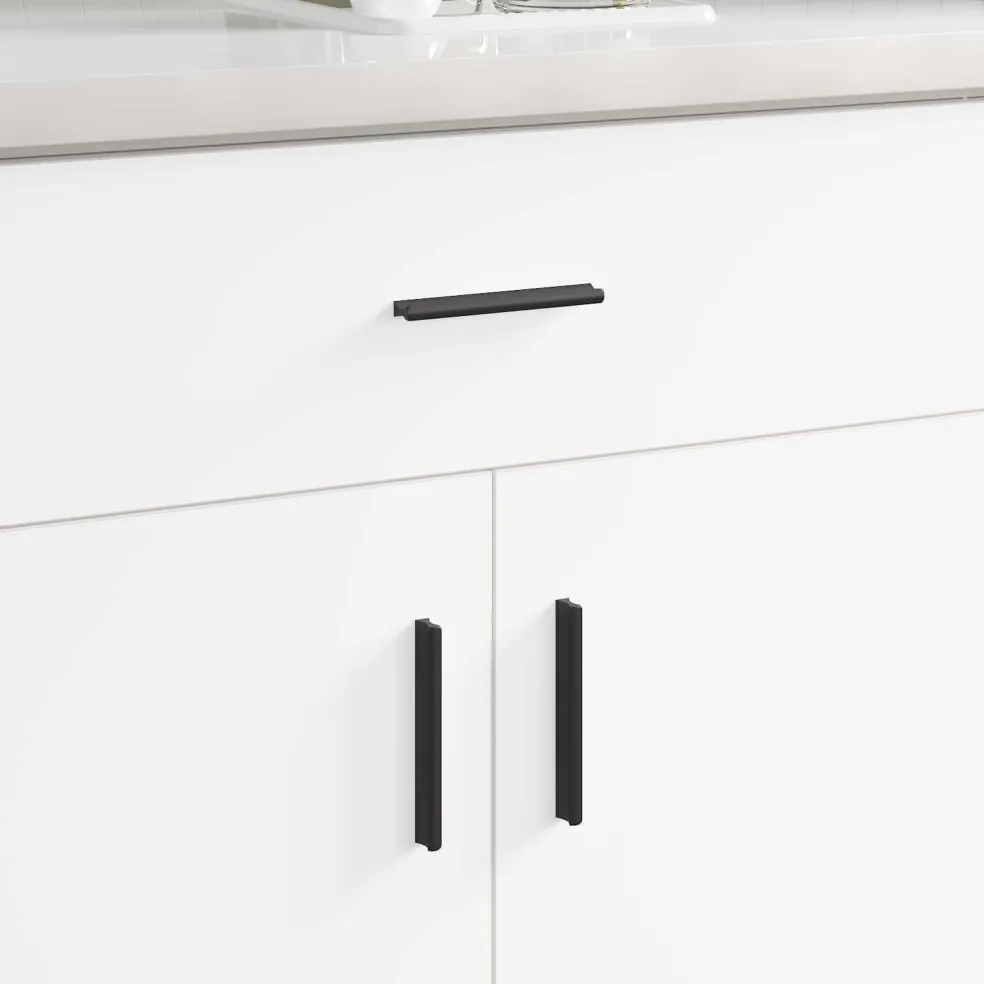vidaXL Handvat 973 st Zwart 106 x 7,4 x 15,5 mm Aluminium
