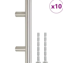 vidaXL Handvatten 10 st hartafstand 64 mm totale lengte 100 mm zilver