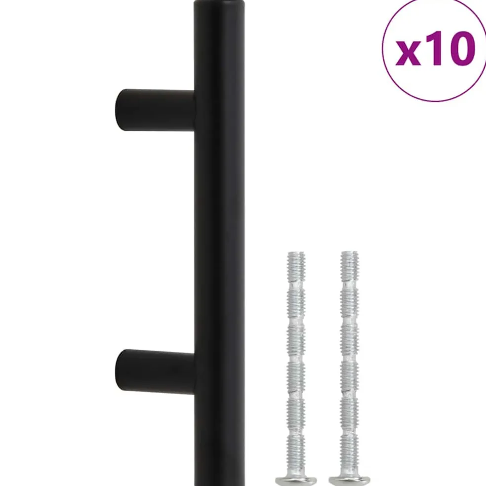 vidaXL Handvatten 10 st hartafstand 64 mm totale lengte 100 mm zwart