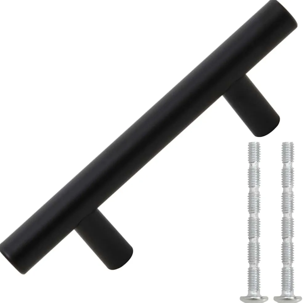 vidaXL Handvatten 10 st hartafstand 64 mm totale lengte 100 mm zwart