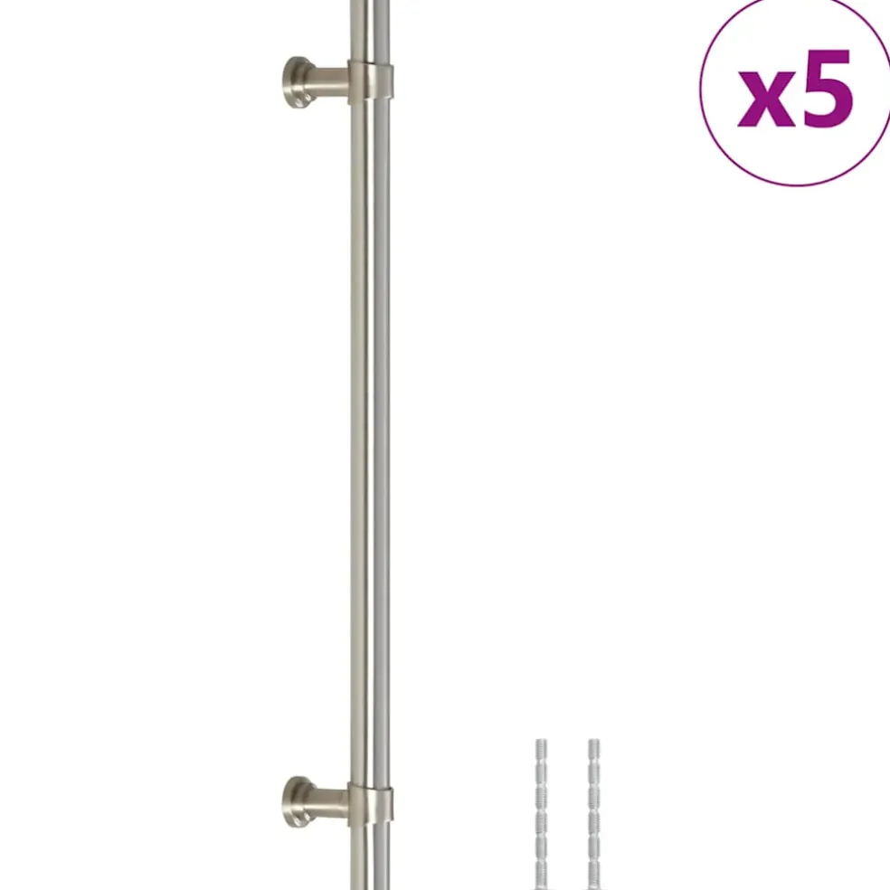 vidaXL Handvatten 5 st 192 mm roestvrij staal zilverkleurig