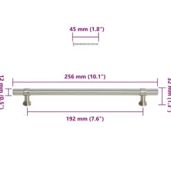 vidaXL Handvatten 5 st 192 mm roestvrij staal zilverkleurig
