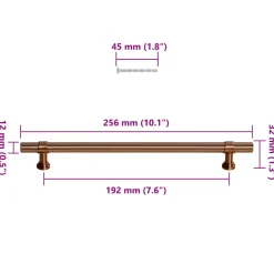 vidaXL Handvatten 5 st 192 mm roestvrij staal bronskleurig