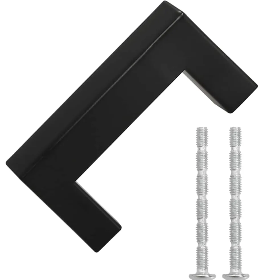 vidaXL Handvatten 10 st 64 mm roestvrij staal zwart